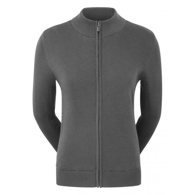 Custom Printed Fj (Footjoy) Women'S Full Zip Lined Wool Blend Golf Pullover