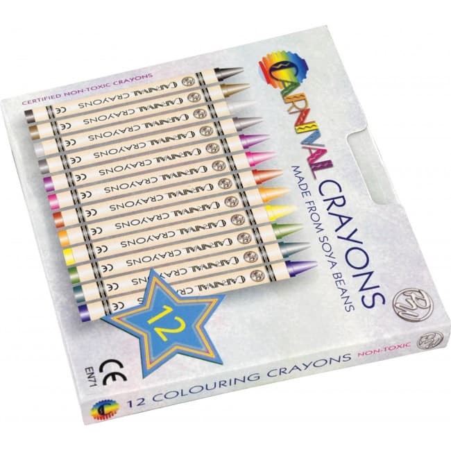 Custom Printed Branded Crayons 12 Pack