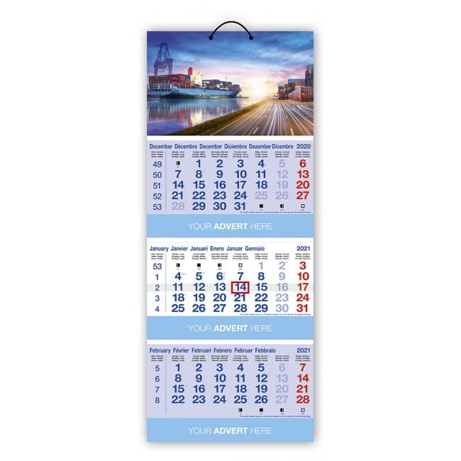 Custom Printed Solo Shipping Calendar