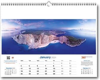 Custom Printed 360Interactive Organizer Wall Calendar