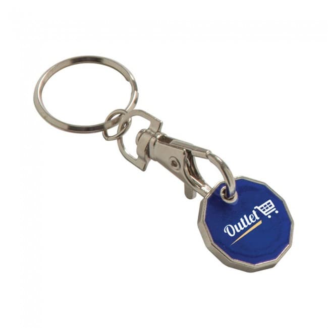 Custom Printed Trolley Coin Keyring