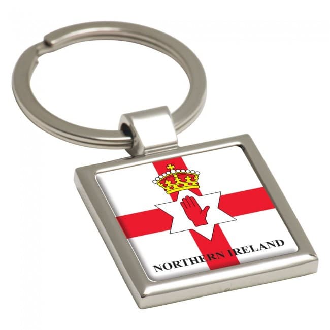 Custom Printed Square Alloy Injection Keyring UK Stock