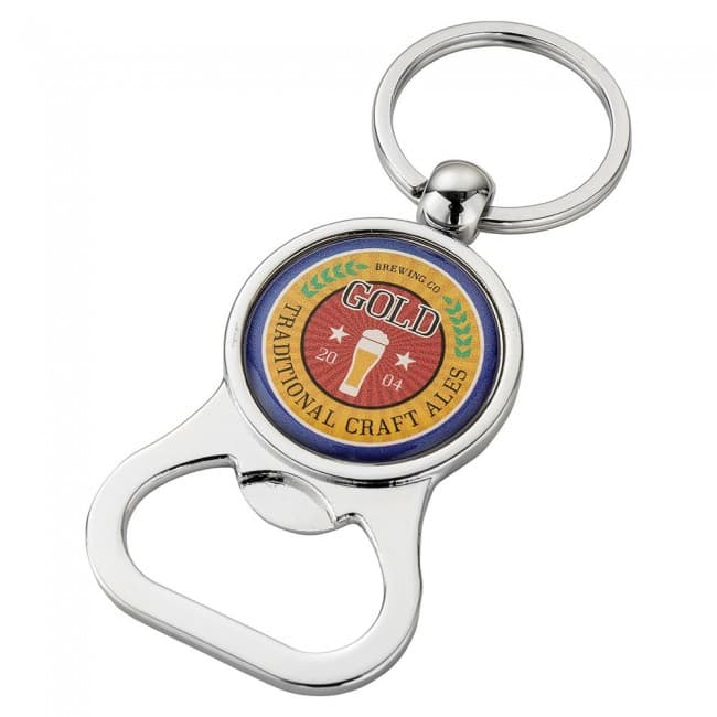 Custom Printed Bottle Opener Alloy Injection Keyring UK Stock