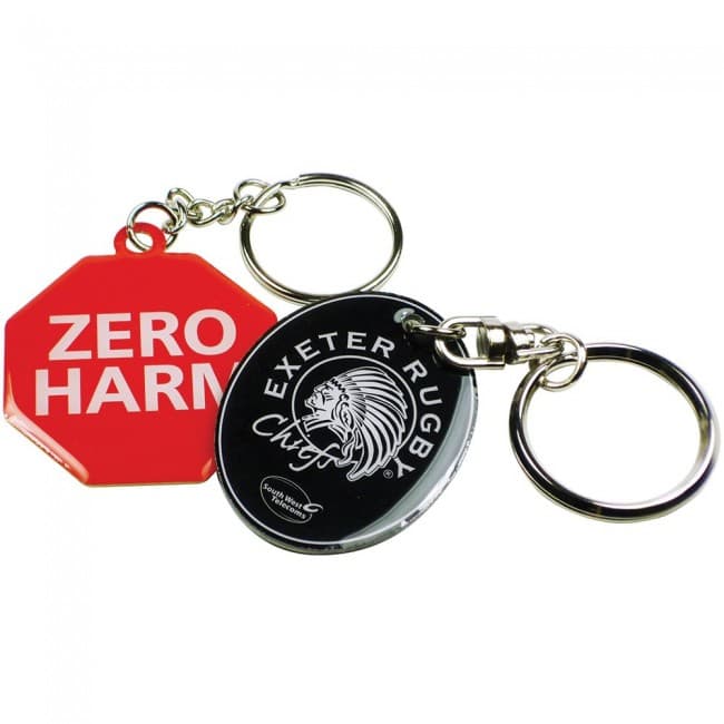 Custom Printed Aluminium Keyring 50mm