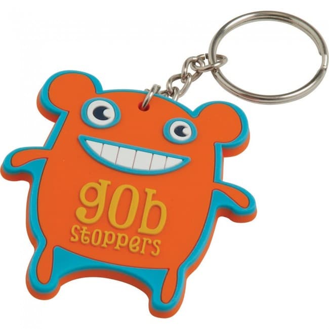 Custom Printed Soft PVC Bespoke Keyring 80mm