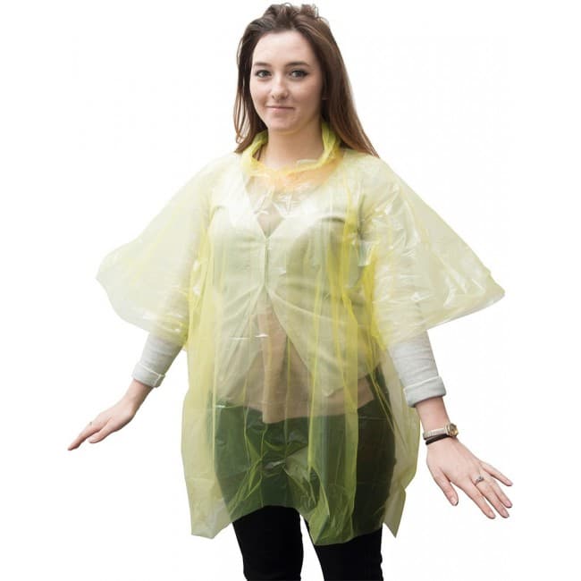 Custom Printed Disposable PE Poncho Adult Size