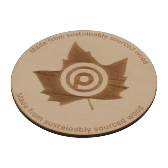 Custom Printed Wooden Coaster 90mm