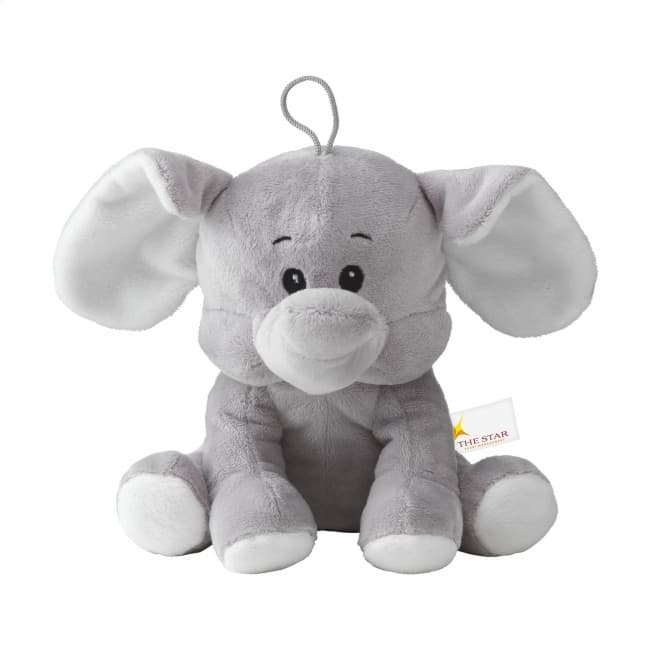 Custom Printed Olly plush elephant cuddly toy