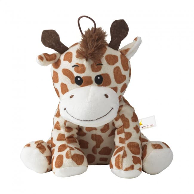 Custom Printed Wamblee plush giraffe cuddle toy