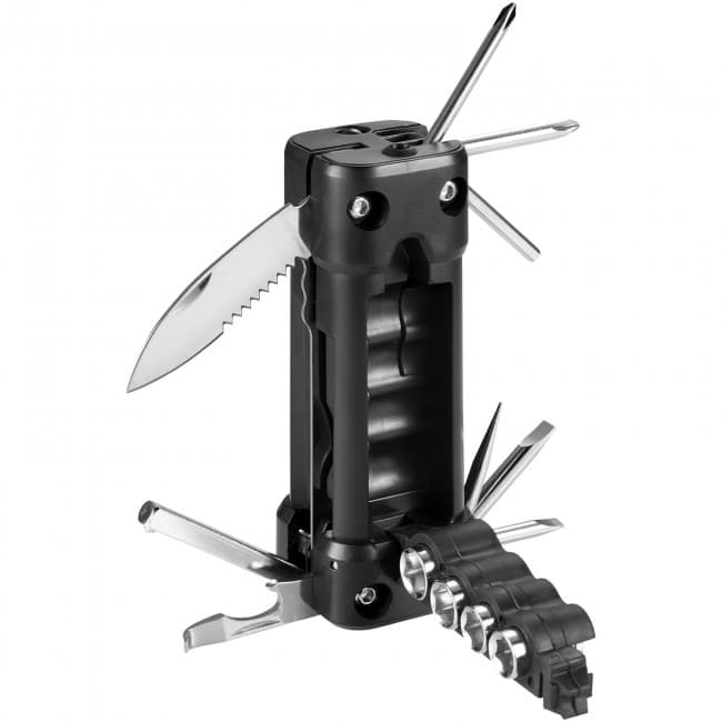 Custom Printed Rint 16-in-1 multi-tool LED flashlight with laser