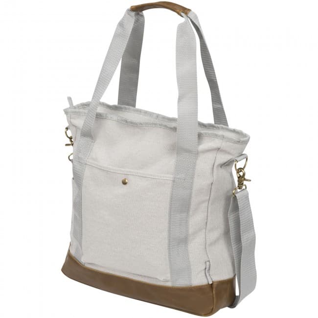 Custom Printed Harper zippered cotton canvas tote bag