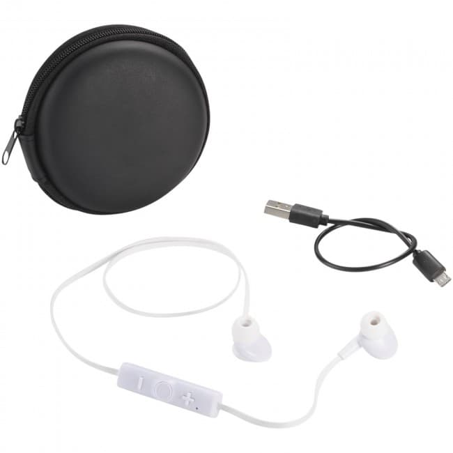 Custom Printed Sonic Bluetooth® earbuds with carrying case - Image 2