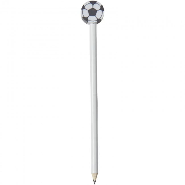 Custom Printed Goal pencil with football-shaped eraser - Image 3