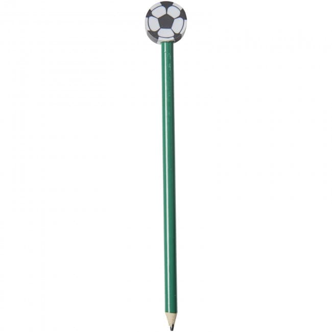 Custom Printed Goal pencil with football-shaped eraser - Image 1