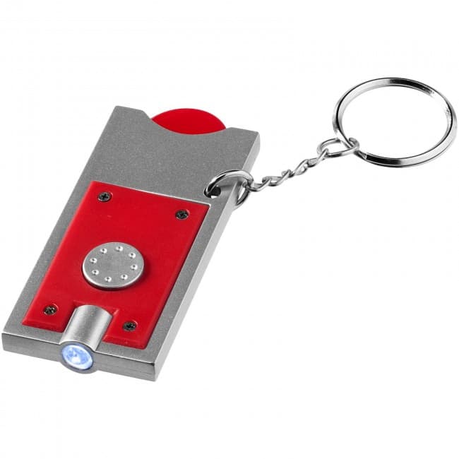 Custom Printed Allegro LED keychain light with coin holder - Image 7