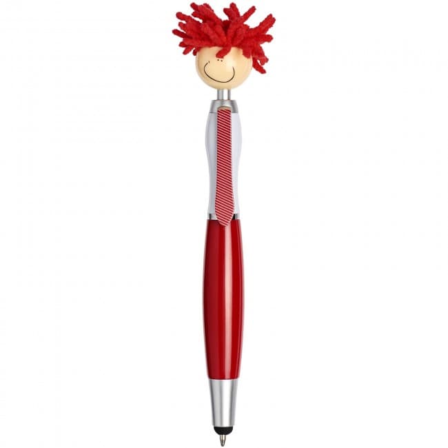 Custom Printed Mop Head stylus ballpoint pen - Image 3