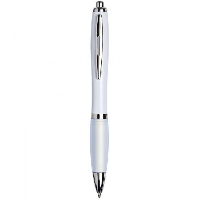 Custom Printed White Curvy Ballpen : White: - Image 9