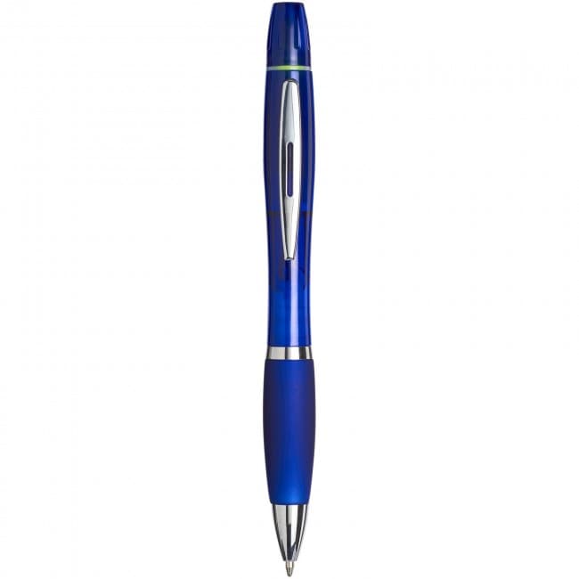 Custom Printed Curvy ballpoint pen with highlighter - Image 1