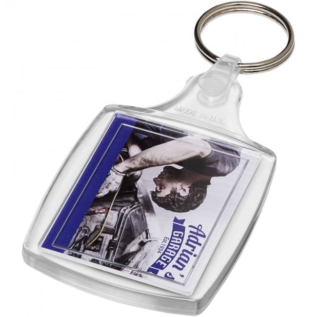 Custom Printed Zia S6 classic keychain with plastic clip