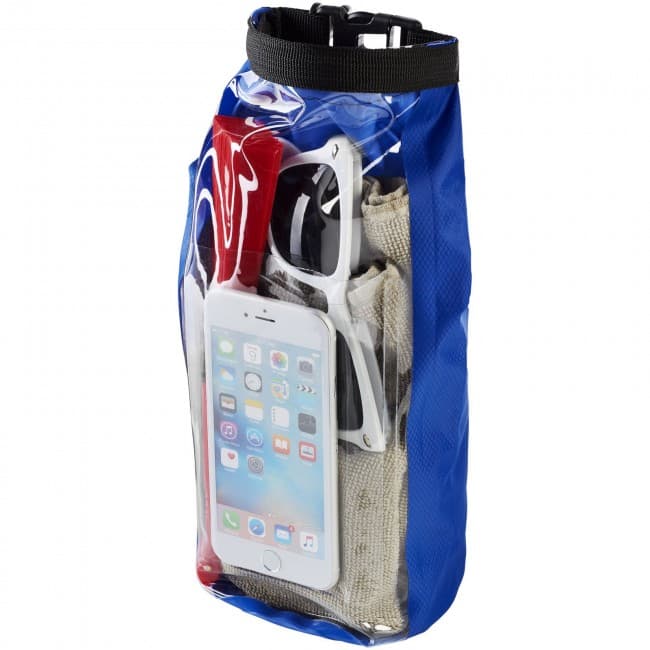 Custom Printed Tourist 2 litre waterproof bag with phone pouch - Image 5