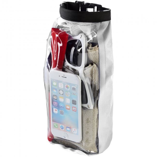 Custom Printed Tourist 2 litre waterproof bag with phone pouch - Image 3