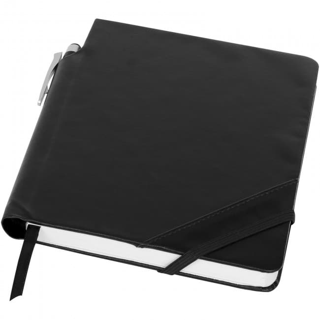 Custom Printed Patch-the-edge notebook and ballpoint pen