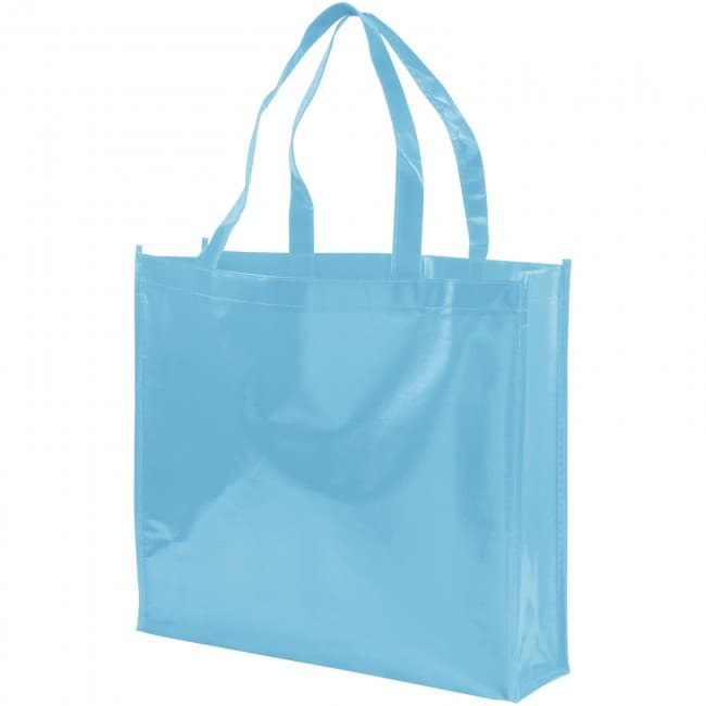 Custom Printed Shiny laminated non-woven shopping tote bag - Image 3