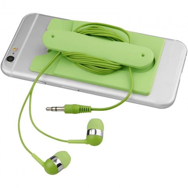 Custom Printed Wired earbuds and silicone phone wallet - Image 4