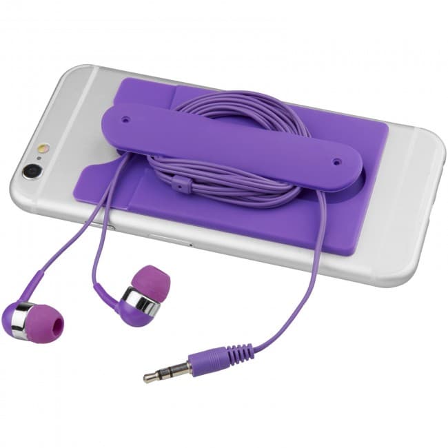 Custom Printed Wired earbuds and silicone phone wallet - Image 1