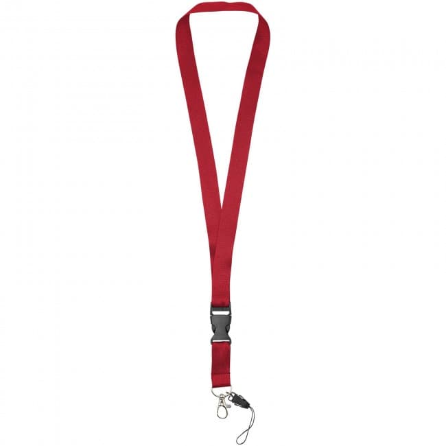 Custom Printed Sagan lanyard with detachable buckle, phone holder - Image 6