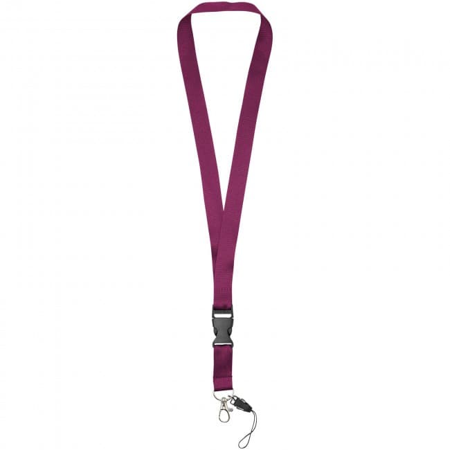 Custom Printed Sagan lanyard with detachable buckle, phone holder - Image 1