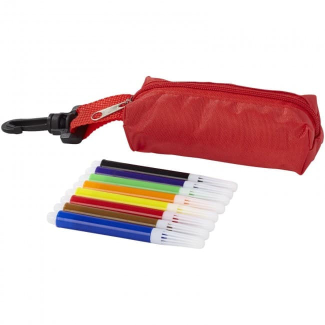 Custom Printed Bolt 8-piece coloured marker set with pouch - Image 2