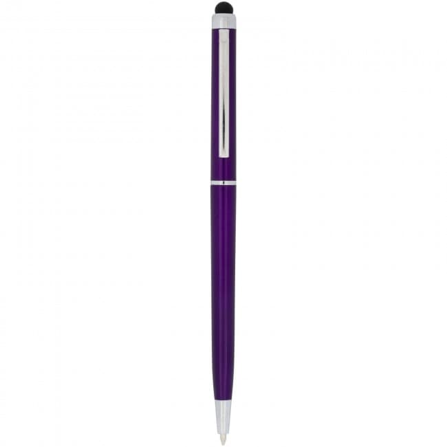 Custom Printed Valeria ABS ballpoint pen with stylus - Image 2