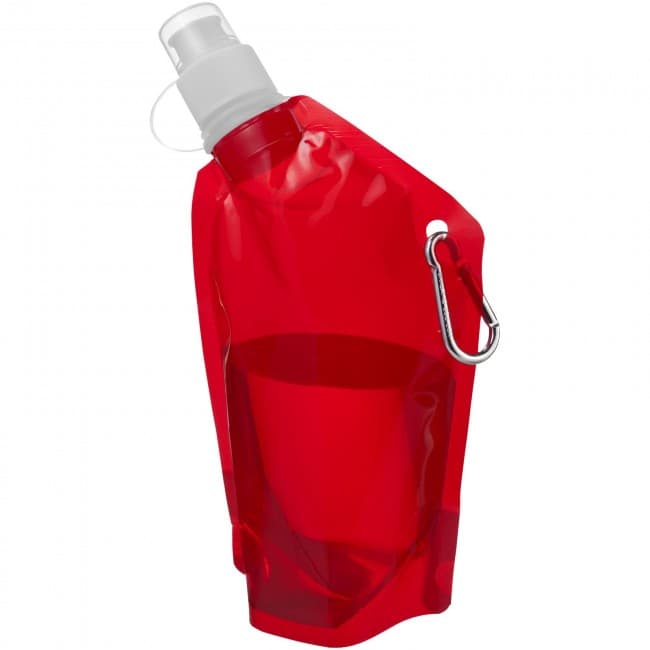 Custom Printed Cabo 375 ml mini water bag with carabiner - Image 1