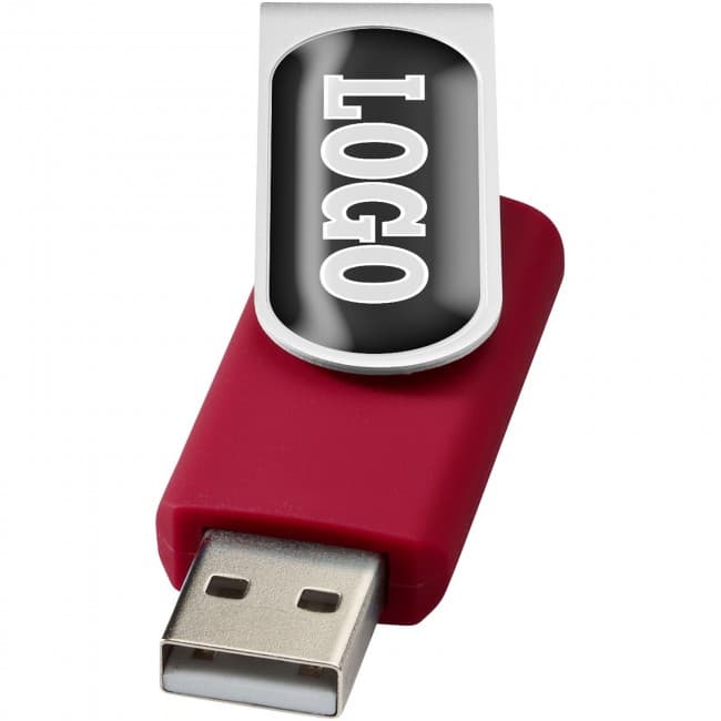 Custom Printed Rotate-doming 4GB USB flash drive - Image 3