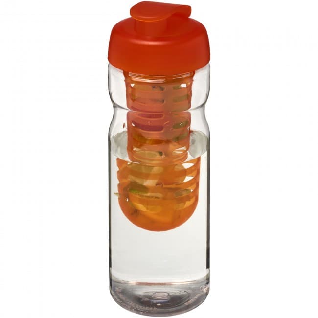 Custom Printed H2O Base® 650 ml flip lid sport bottle & infuser - Image 3