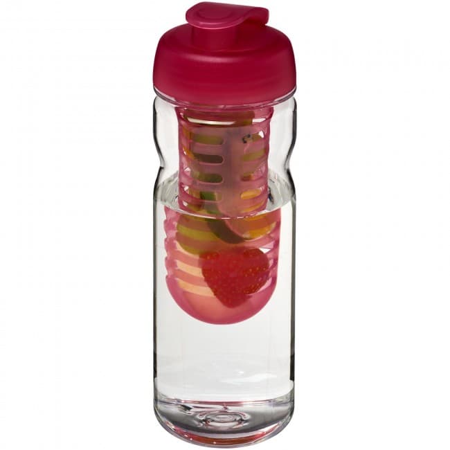 Custom Printed H2O Base Tritan? 650 ml flip lid bottle & infuser - Image 2