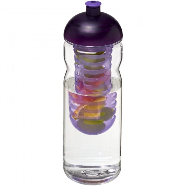 Custom Printed H2O Base Tritan? 650 ml dome lid bottle & infuser - Image 1