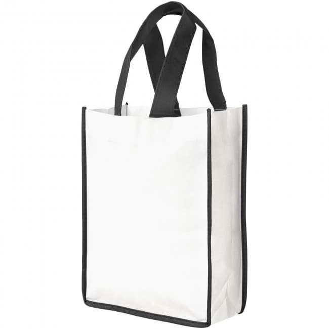 Custom Printed Contrast small non-woven shopping tote bag - Image 5