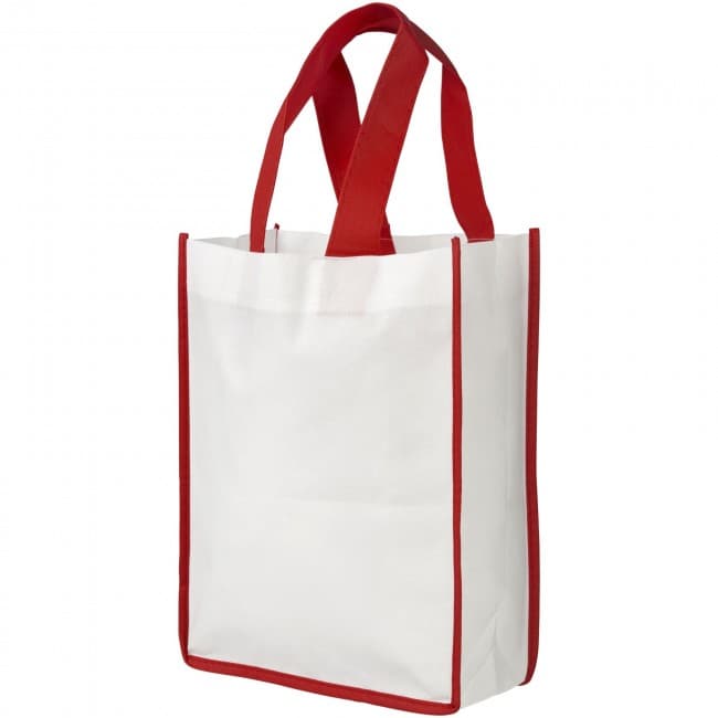 Custom Printed Contrast small non-woven shopping tote bag - Image 1