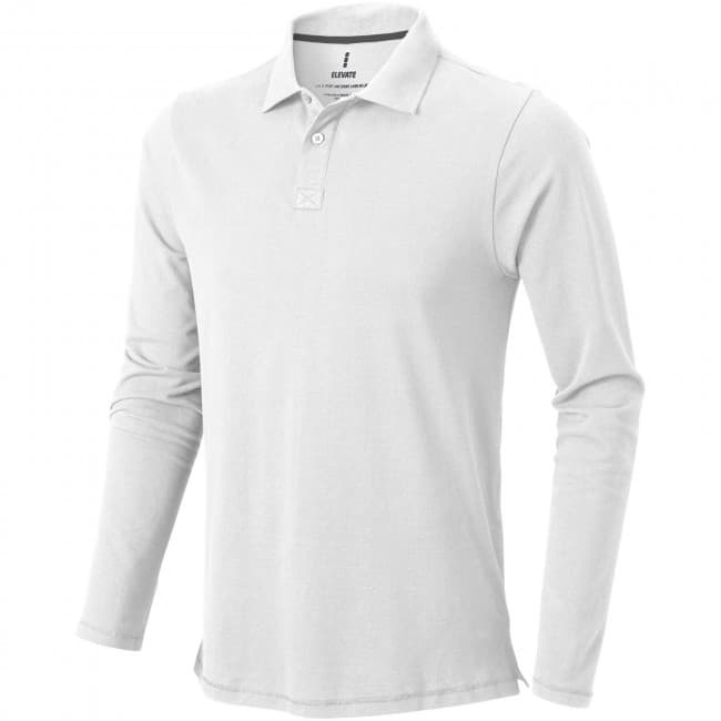 Custom Printed Oakville long sleeve men's polo - Image 6