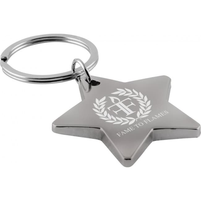 Custom Printed Star Shaped Keyring