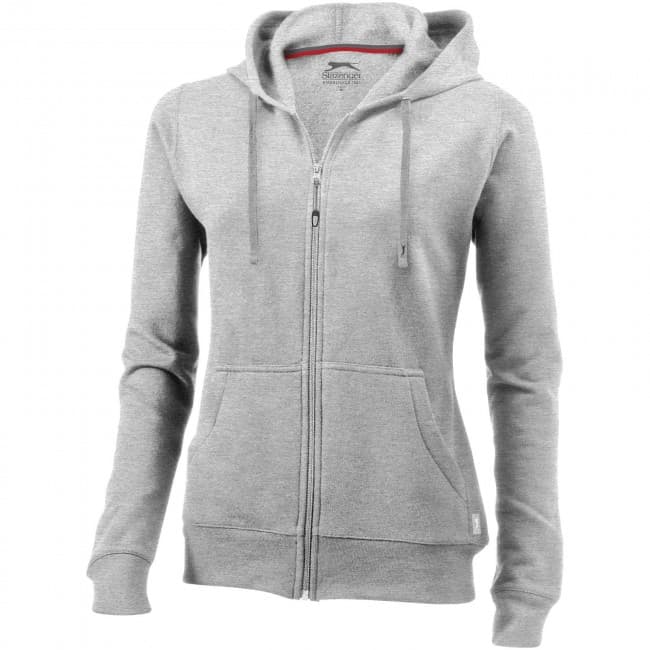 Custom Printed Open full zip hooded ladies sweater - Image 2