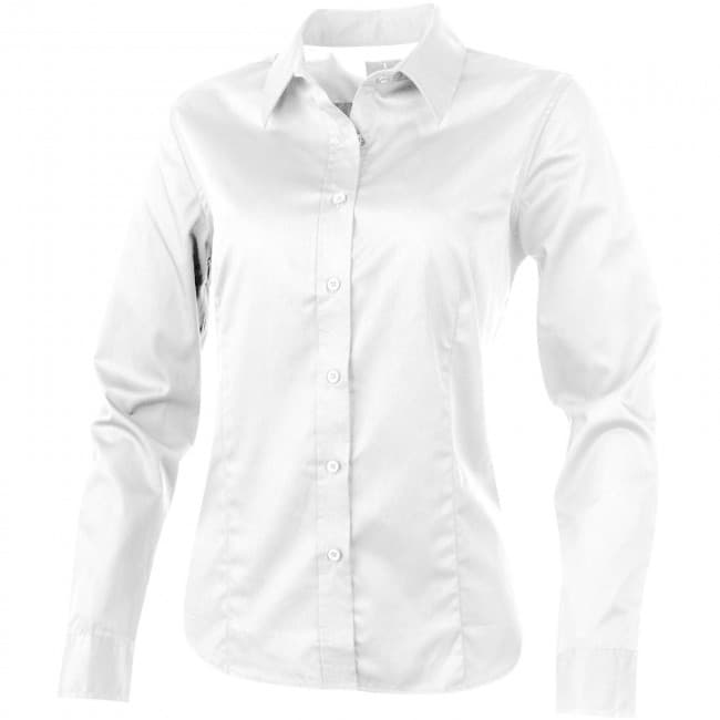 Custom Printed Wilshire long sleeve ladies shirt - Image 3