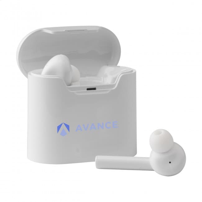 Custom Printed Flow TWS Wireless Earbuds in Charging Case