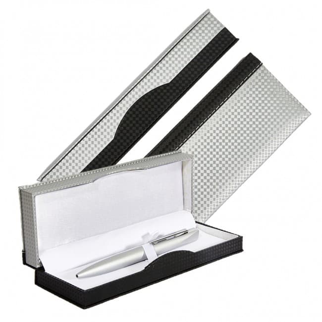 Custom Printed Carbon Fibre Two Tone Pen Presentation Gift Box