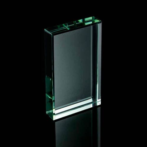 Custom Printed Jade Green Rectangular Paperweight