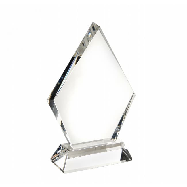 Custom Printed Optical Crystal Glass Diamond Trophy Award