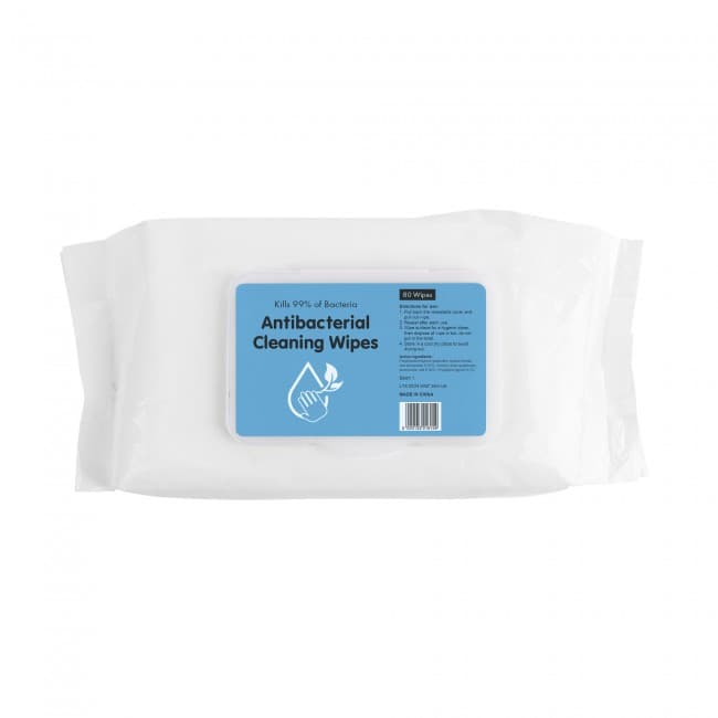 Custom Printed Anti Bacterial Wipes 80 Pack