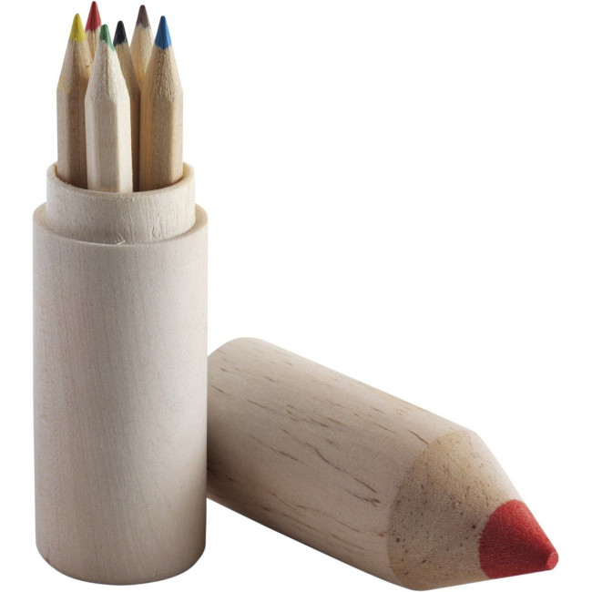 Custom Printed Colouring Pencil holder 6pc - Image 2